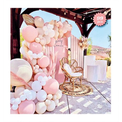 ΜΠΑΛΟΝΙΑ ΕΚΡΟΥ-ΛΕΥΚΑ-ΡΟΖ ΣΕΤ 99 ΤΕΜΑΧΙΩΝ