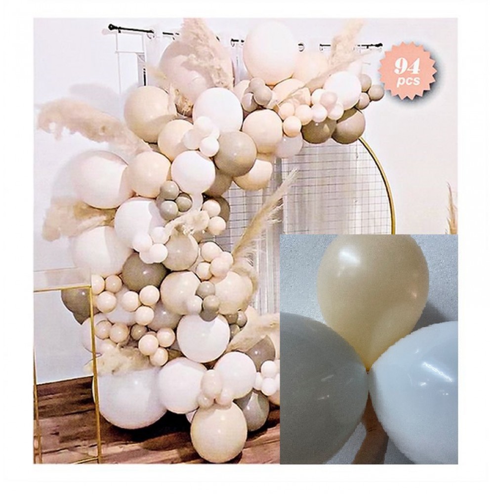 ΜΠΑΛΟΝΙΑ ΛΕΥΚΑ-ΣΟΜΟΝ-ΓΚΡΙ ΣΕΤ 94 ΤΕΜΑΧΙΩΝ 