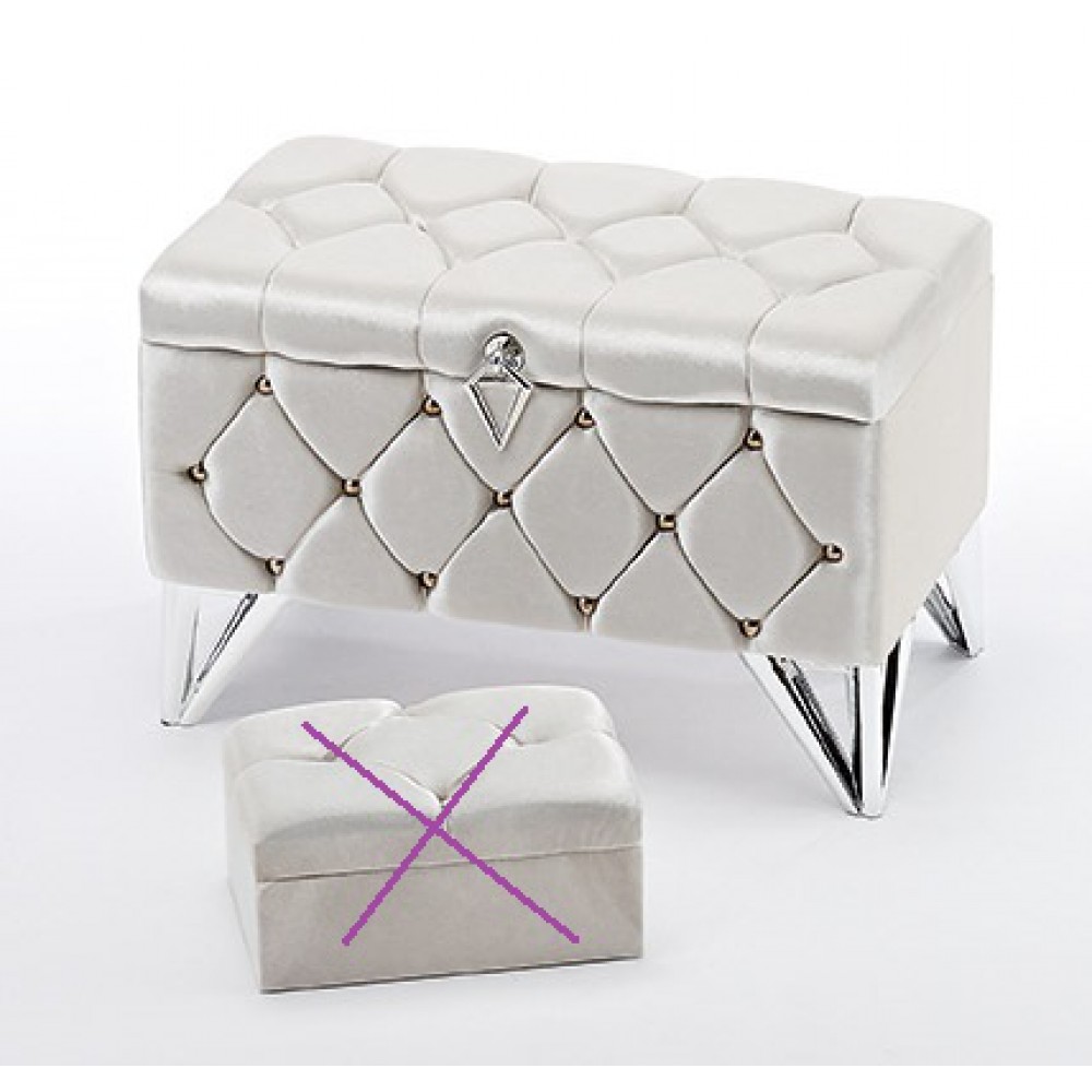 ΜΠΑΟΥΛΑΚΙ ΒΑΠΤΙΣΗΣ ΛΕΥΚΟ ΚΑΠΙΤΟΝΕ ΜΕ ΔΙΑΜΑΝΤΑΚΙΑ 57X34X38 