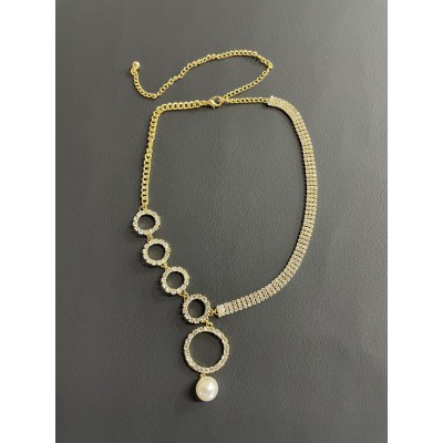 ΚΟΣΜΗΜΑ ΓΑΜΟΥ ΚΟΛΙΕ ΣΕ ΧΡΥΣΟ ΧΡΩΜΑ ΜΕ ΣΤΡΑΣ ΚΑΙ ΠΕΡΛΑ