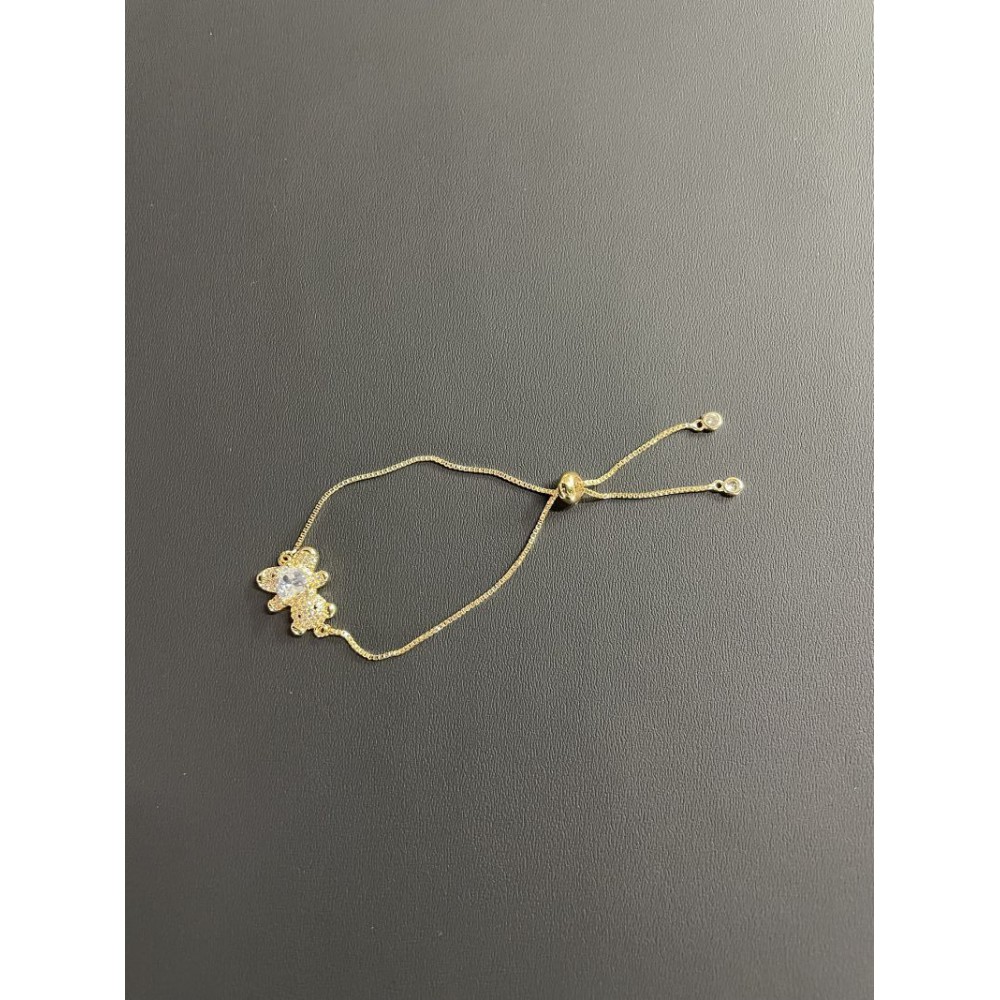 ΒΡΑΧΙΟΛΙ ΧΡΥΣΟ ΑΡΚΟΥΔΑΚΙ ΜΕ ΚΑΡΔΙΑ ΛΕΥΚΗ 