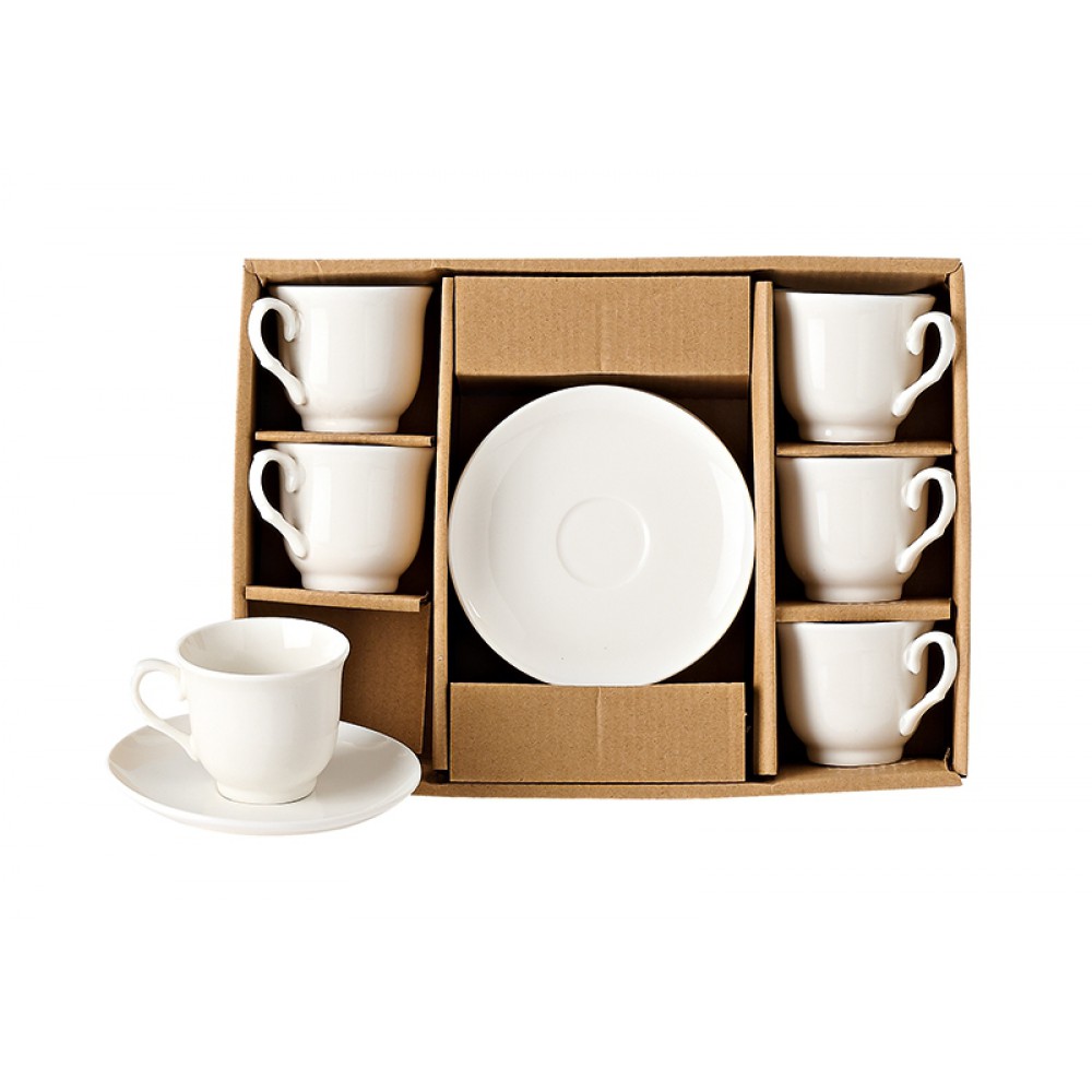 ΠΟΡΣΕΛΑΝΙΝΑ ΦΛΥΤΖΑΝΙΑ ΕΛΛΗΝΙΚΟΥ ΚΑΦΕ ΣΕΤ 6 ΤΕΜΑΧΙΩΝ Φ6.5x5.5Y Φ11.5 