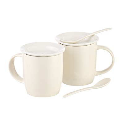 ΠΟΡΣΕΛΑΝΙΝΕΣ ΚΟΥΠΕΣ ΜΕ ΠΙΑΤΑΚΙ & ΚΟΥΤΑΛΑΚΙ ΣΕΤ 2 ΤΕΜΑΧΙΩΝ Φ8.5x9 ΣΕ ΣΥΣΚΕΥΑΣΙΑ ΔΩΡΟΥ