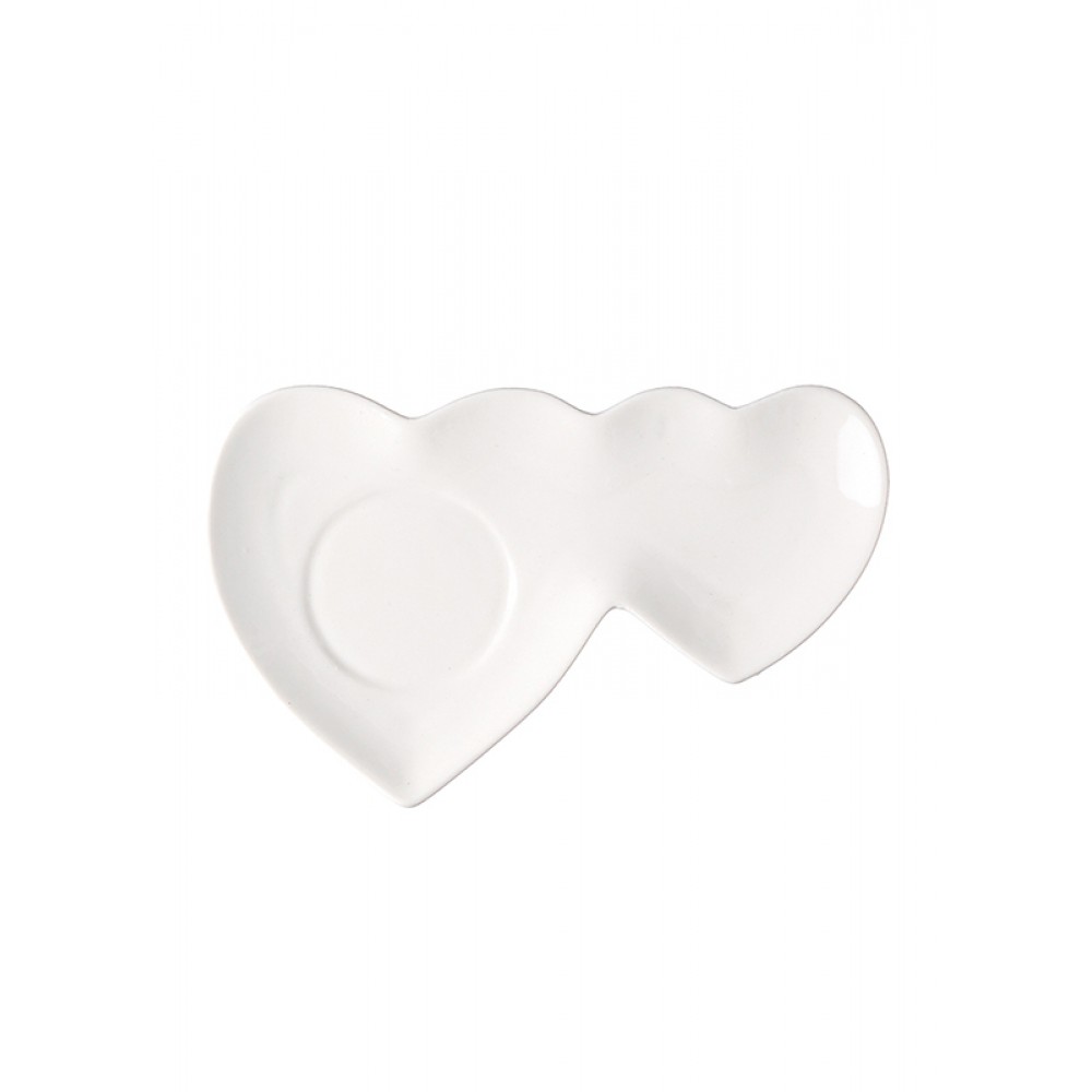 ΠΟΡΣΕΛΑΝΙΝΟ ΠΙΑΤΑΚΙ ΔΙΠΛΗ ΚΑΡΔΙΑ 16.5x9.5cm 