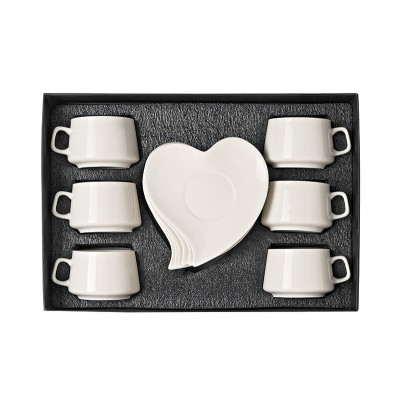 ΠΟΡΣΕΛΑΝΙΝΑ ΦΛΥΤΖΑΝΙΑ ΕΣΠΡΕΣΣΟ ΜΕ ΠΙΑΤΑΚΙ ΚΑΡΔΙΑ ΣΕΤ 6 ΤΕΜΑΧΙΩΝ Φ6x4.5Y 11x10.5