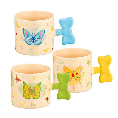 ΚΟΥΠΑ ΠΟΡΣΕΛΑΝΙΝΗ ΠΕΤΑΛΟΥΔΑ ΜΕ ΧΕΡΟΥΛΙ ΦΙΟΓΚΟ 3 ΧΡΩΜΑΤΩΝ Φ8.5x8cm