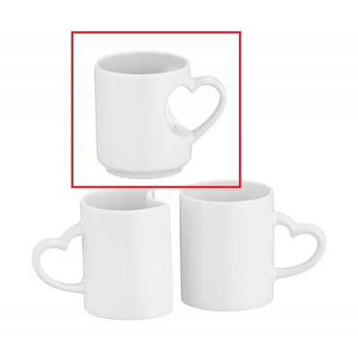 ΚΟΥΠΑ ΠΟΡΣΕΛΑΝΙΝΗ ΛΕΥΚΗ ΜΕ ΧΕΡΟΥΛΙ ΚΑΡΔΙΑ Φ8.5x9.5cm