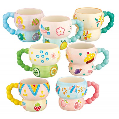 ΚΟΥΠΑ ΠΟΡΣΕΛΑΝΙΝΗ ΠΟΛΥΧΡΩΜΗ ΖΩΓΡΑΦΙΣΜΕΝΗ ΣΤΟ ΧΕΡΙ 7 ΣΧΕΔΙΩΝ Φ8.5x9.5cm