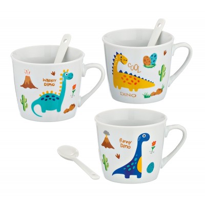 ΚΟΥΠΑ ΔΕΙΝΟΣΑΥΡΟΣ ΠΟΡΣΕΛΑΝΙΝΗ ΜΕ ΚΟΥΤΑΛΑΚΙ 3 ΣΧΕΔΙΩΝ Φ8x6.5cm