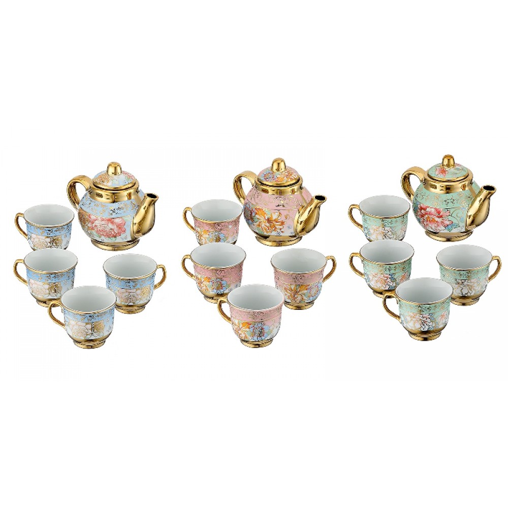 ΣΕΤ ΓΑΛΛΙΚΟΥ ΚΑΦΕ/ΤΣΑΓΙΟΥ ΠΟΡΣΕΛΑΝΙΝΟ ΑΠΟΤΕΛΟΥΜΕΝΟ ΑΠΟ ΤΣΑΓΙΕΡΑ ΚΑΙ 4 ΦΛΥΤΖΑΝΙΑ ΣΕ 3 ΧΡΩΜΑΤΑ 