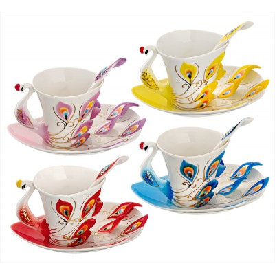 ΣΕΤ ΦΛΥΤΖΑΝΙ ΜΕ ΚΟΥΤΑΛΑΚΙ & ΠΙΑΤΑΚΙ ΑΠΟ ΠΟΡΣΕΛΑΝΗ ΣΕ ΣΧΕΔΙΟ ΠΑΓΩΝΙ 4 ΧΡΩΜΑΤΩΝ Φ9x11x8.5cm 17x10cm