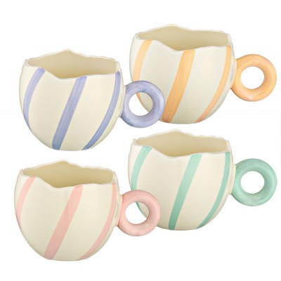 ΚΟΥΠΑ ΠΟΡΣΕΛΑΝΙΝΗ ΣΤΥΛ ΣΠΑΣΜΕΝΟΥ ΑΥΓΟΥ ΡΙΓΕ 4 ΧΡΩΜΑΤΩΝ Φ8.5x8cm