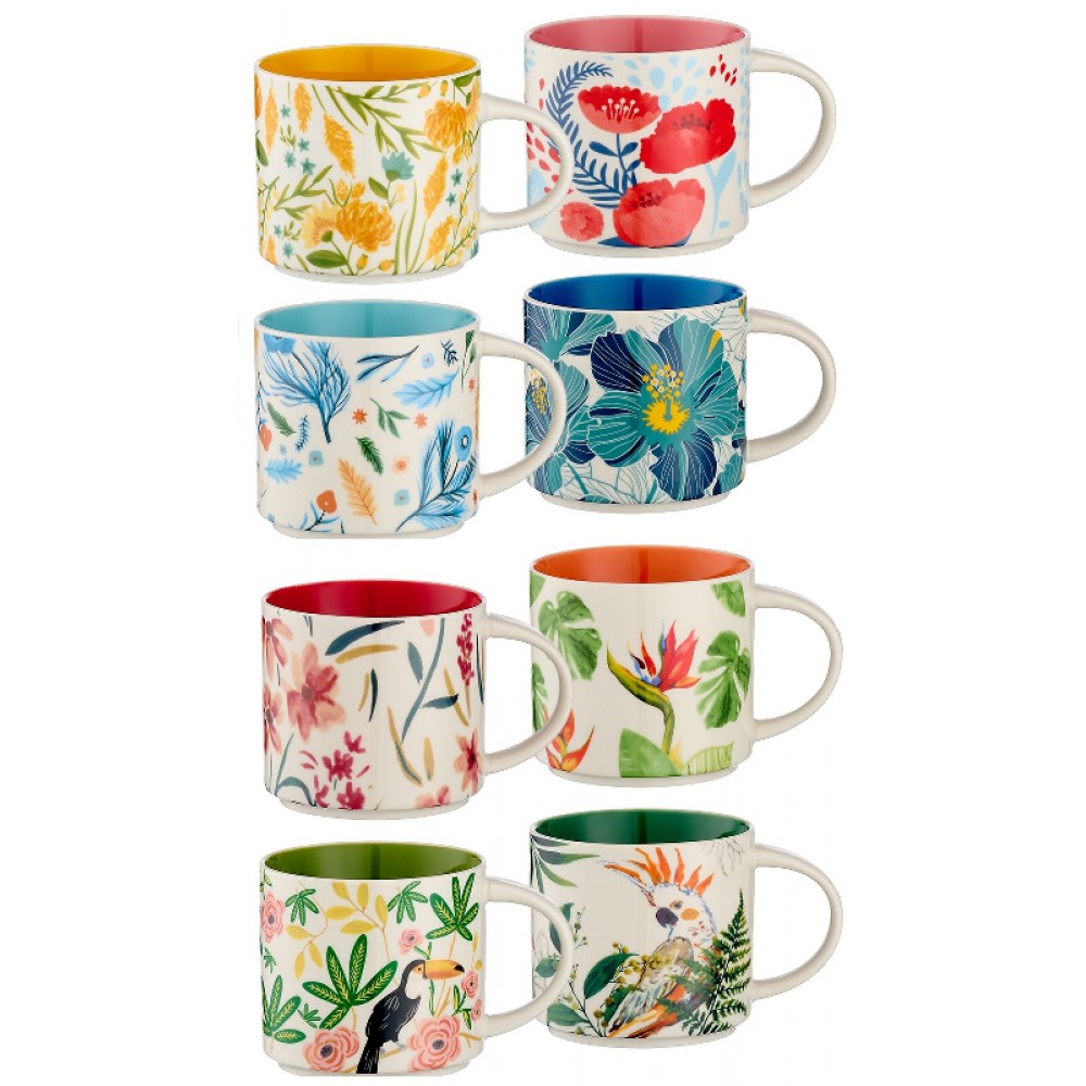 ΚΟΥΠΑ ΠΟΡΣΕΛΑΝΙΝΗ ΜΕ ΧΡΩΜΑΤΙΣΤΟ ΕΣΩΤΕΡΙΚΟ 8 ΣΧΕΔΙΩΝ Φ9.5x9cm 