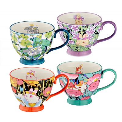 ΚΟΥΠΑ ΠΟΡΣΕΛΑΝΙΝΗ ΜΕ ΛΟΥΛΟΥΔΙΑ 4 ΣΧΕΔΙΩΝ Φ11x9cm