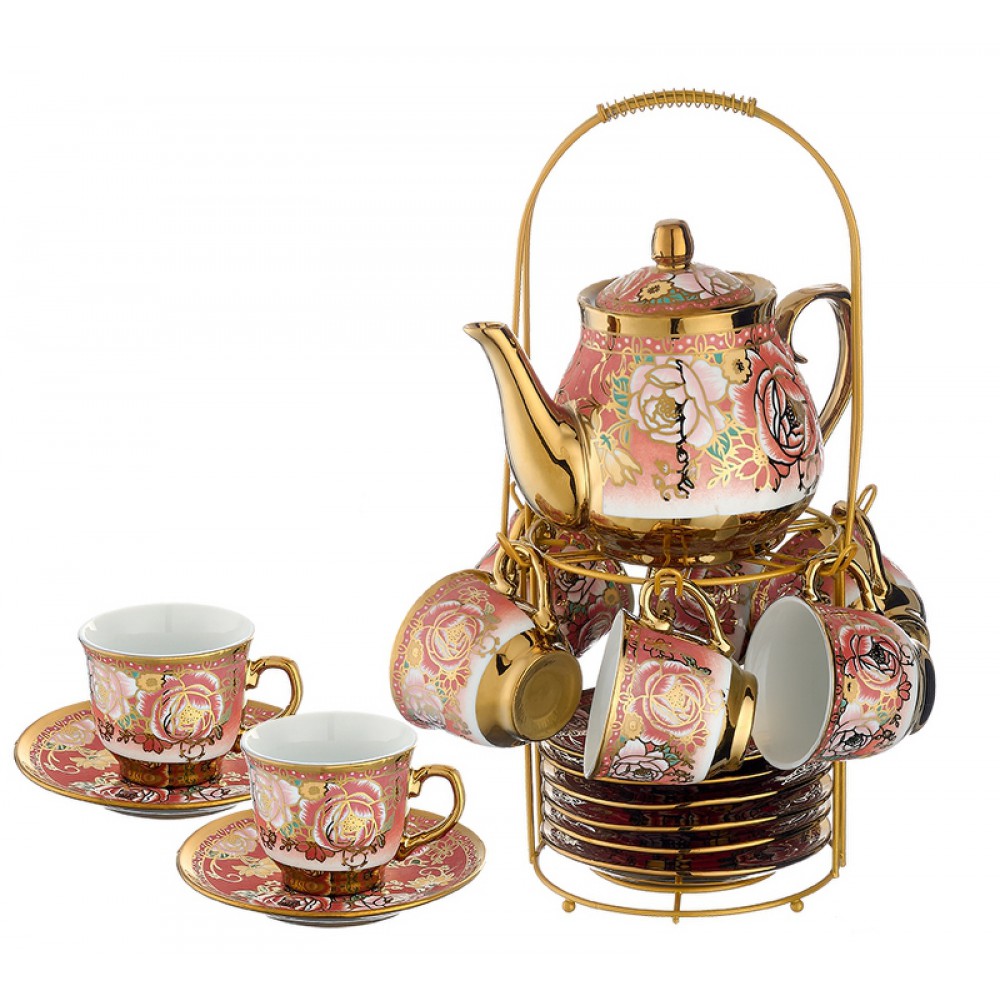 ΣΕΤ ΓΑΛΛΙΚΟΥ ΚΑΦΕ/ΤΣΑΓΙΟΥ ΠΟΡΣΕΛΑΝΙΝΟ ΑΠΟΤΕΛΟΥΜΕΝΟ ΑΠΟ ΤΣΑΓΙΕΡΑ,ΦΛΥΤΖΑΝΙΑ,ΠΙΑΤΑΚΙΑ ΚΑΙ ΒΑΣΗ 