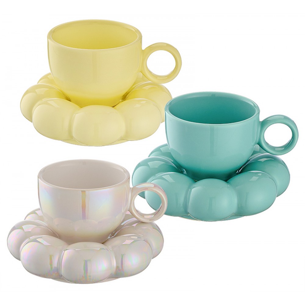 ΣΕΤ ΚΟΥΠΑ ΠΟΡΣΕΛΑΝΙΝΗ ΜΕ ΠΙΑΤΑΚΙ ΜΑΞΙΛΑΡΙ ΣΕ 5 ΧΡΩΜΑΤΑ Φ8.5x7cm 15x15cm 