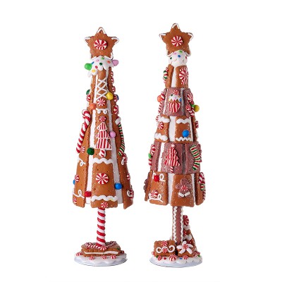 ΧΡΙΣΤΟΥΓΕΝΝΙΑΤΙΚΟ ΔΙΑΚΟΣΜΗΤΙΚΟ ΔΕΝΤΡΟ GINGERBREAD ΣΕ 2 ΣΧΕΔΙΑ Φ8.5x39cm