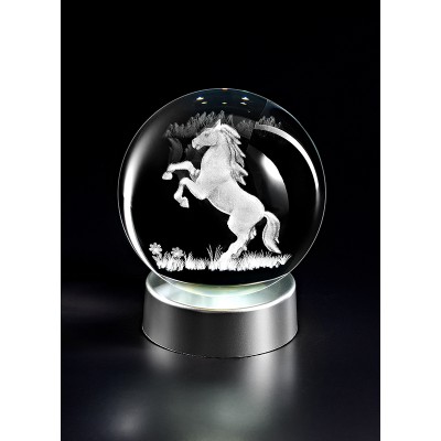 ΚΡΥΣΤΑΛΛΙΝΗ ΜΠΑΛΑ ΦΩΤΙΣΤΙΚΟ ΜΕ ΠΛΑΣΤΙΚΗ ΑΣΗΜΙ ΒΑΣΗ ΑΛΟΓΟ 6cm