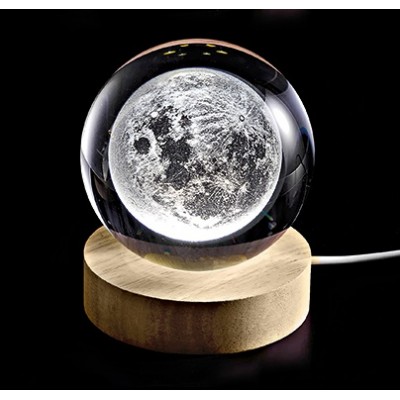 ΚΡΥΣΤΑΛΛΙΝΗ ΜΠΑΛΑ ΦΩΤΙΣΤΙΚΟ ΜΕ ΞΥΛΙΝΗ ΒΑΣΗ ΓΗ 8cm