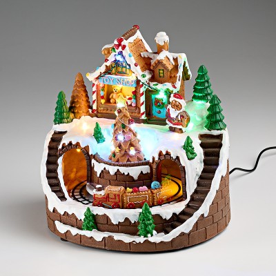 ΧΡΙΣΤΟΥΓΕΝΝΙΑΤΙΚΟ ΧΩΡΙΟ ''TOY SHOP'' ΜΕ ΦΩΣ,ΜΟΥΣΙΚΗ & ΚΙΝΗΣΗ 21x17x21cm