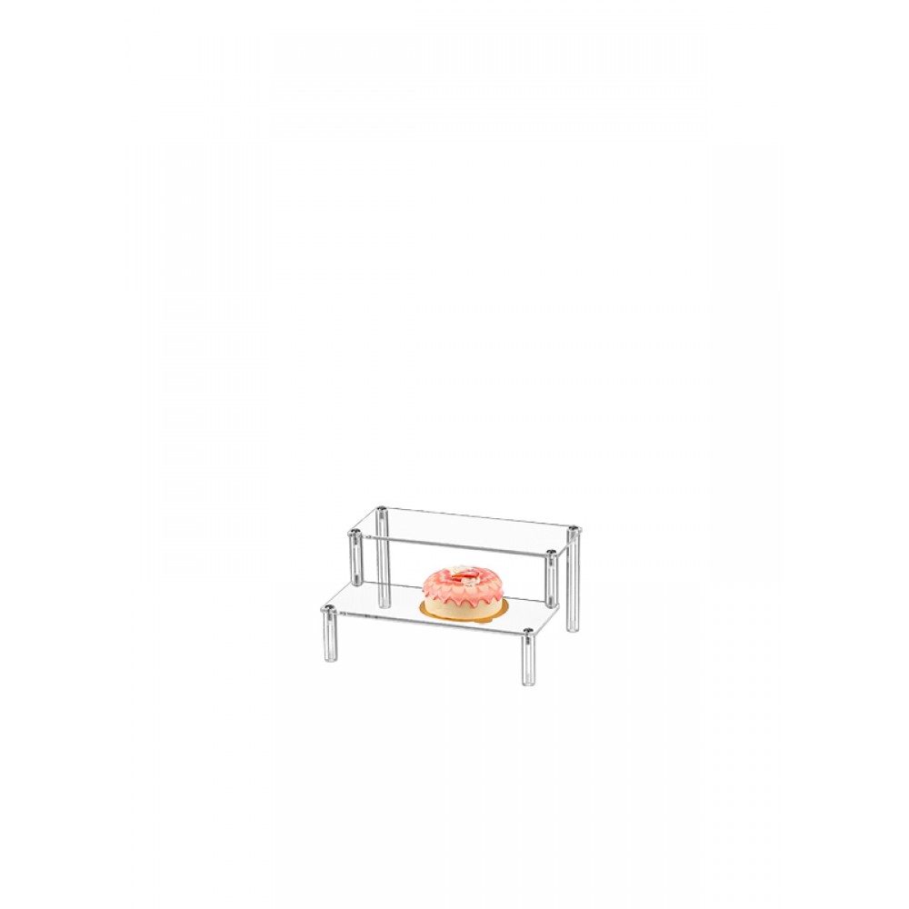 ΣΤΑΝΤ ΠΡΟΒΟΛΗΣ ΠΡΟΙΟΝΤΩΝ 2 ΕΠΙΠΕΔΩΝ PLEXIGLASS 20x14x10cm ΠΛΑΤΟΣ ΘΕΣΗΣ ΠΡΟΒΟΛΗΣ 8cm 