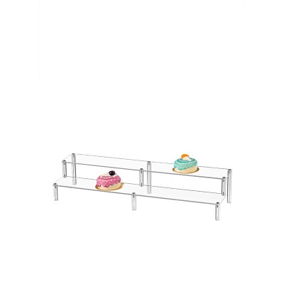 ΣΤΑΝΤ ΠΡΟΒΟΛΗΣ ΠΡΟΙΟΝΤΩΝ 2 ΕΠΙΠΕΔΩΝ PLEXIGLASS 50x14x10cm ΠΛΑΤΟΣ ΘΕΣΗΣ ΠΡΟΒΟΛΗΣ 8cm