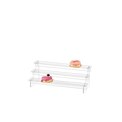 ΣΤΑΝΤ ΠΡΟΒΟΛΗΣ ΠΡΟΙΟΝΤΩΝ 3 ΕΠΙΠΕΔΩΝ PLEXIGLASS 40x15x14cm ΠΛΑΤΟΣ ΘΕΣΗΣ ΠΡΟΒΟΛΗΣ 5cm
