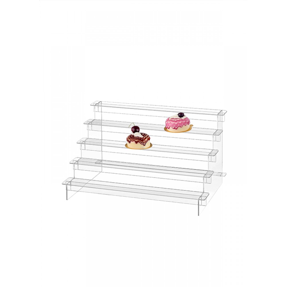ΣΤΑΝΤ ΠΡΟΒΟΛΗΣ ΠΡΟΙΟΝΤΩΝ 5 ΕΠΙΠΕΔΩΝ PLEXIGLASS 40x25x23cm ΠΛΑΤΟΣ ΘΕΣΗΣ ΠΡΟΒΟΛΗΣ 5cm 