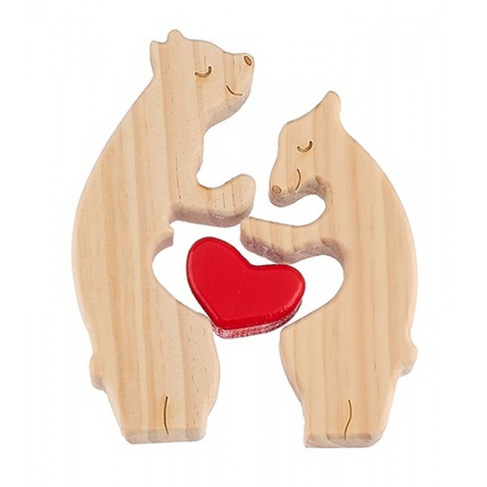 ΣΕΤ ΞΥΛΙΝΟ ΔΙΑΚΟΣΜΗΤΙΚΟ ΠΑΖΛ ΟΙΚΟΓΕΝΕΙΑ 2 ΑΡΚΟΥΔΩΝ 10x15cm 