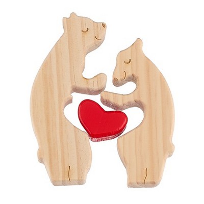 ΣΕΤ ΞΥΛΙΝΟ ΔΙΑΚΟΣΜΗΤΙΚΟ ΠΑΖΛ ΟΙΚΟΓΕΝΕΙΑ 2 ΑΡΚΟΥΔΩΝ 10x15cm