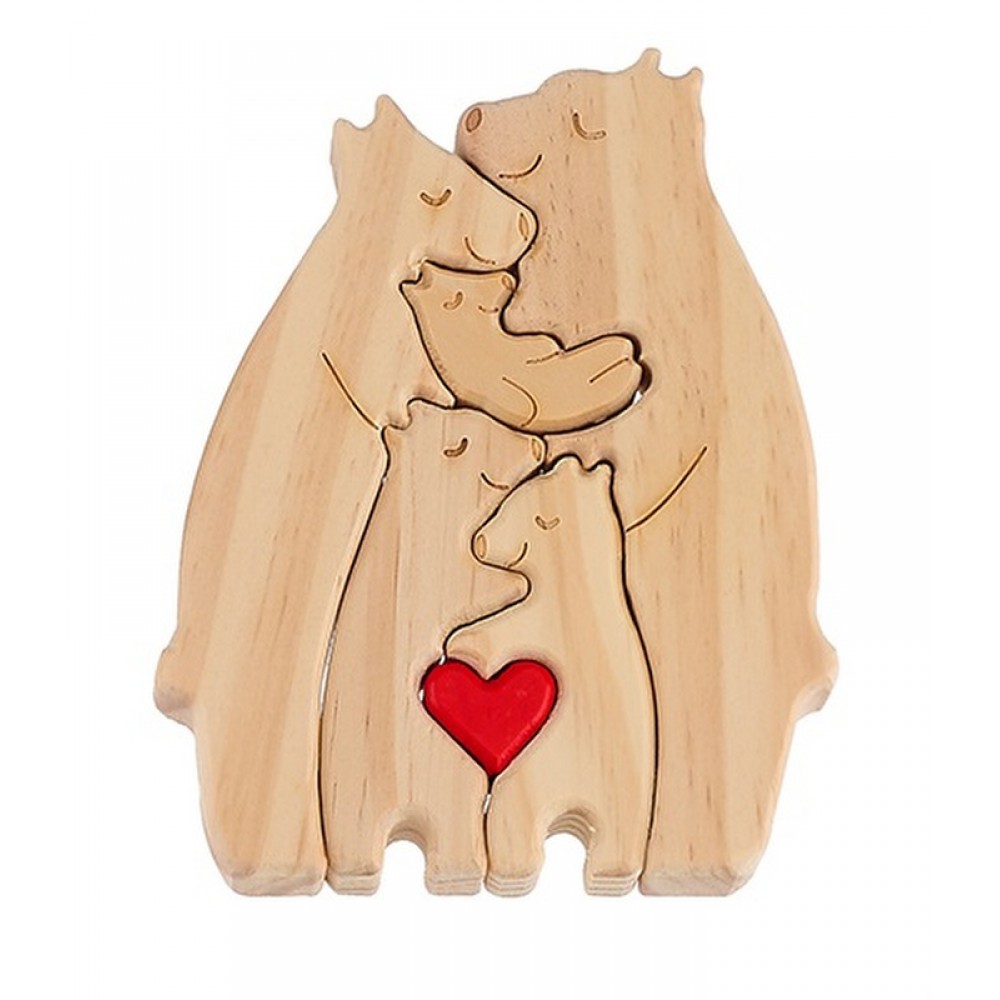 ΣΕΤ ΞΥΛΙΝΟ ΔΙΑΚΟΣΜΗΤΙΚΟ ΠΑΖΛ ΟΙΚΟΓΕΝΕΙΑ 5 ΑΡΚΟΥΔΩΝ 12x15cm 