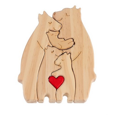 ΣΕΤ ΞΥΛΙΝΟ ΔΙΑΚΟΣΜΗΤΙΚΟ ΠΑΖΛ ΟΙΚΟΓΕΝΕΙΑ 5 ΑΡΚΟΥΔΩΝ 12x15cm