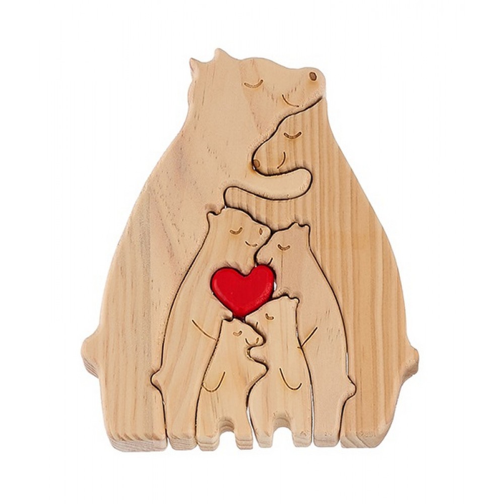 ΣΕΤ ΞΥΛΙΝΟ ΔΙΑΚΟΣΜΗΤΙΚΟ ΠΑΖΛ ΟΙΚΟΓΕΝΕΙΑ 6 ΑΡΚΟΥΔΩΝ 14x17cm 