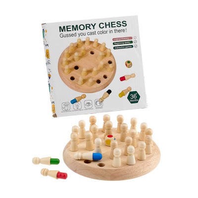 ΞΥΛΙΝΟ ΠΑΙΧΝΙΔΙ ΜΝΗΜΗΣ MEMORY CHESS Φ16.5cm