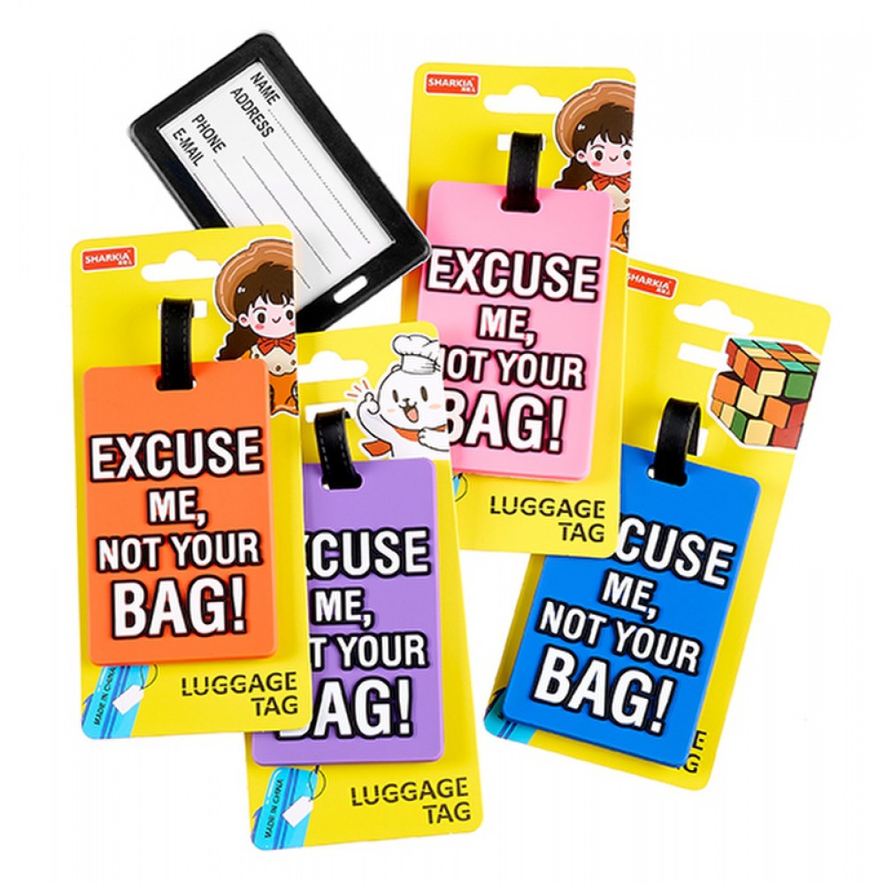 ΕΤΙΚΕΤΑ ΓΙΑ ΒΑΛΙΤΣΑ ''EXCUSE ME,NOT YOUR BAG!'' ΣΕ 4 ΧΡΩΜΑΤΑ 6.5X10.5cm 