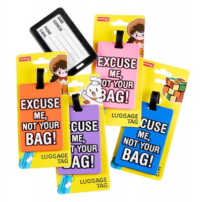 ΕΤΙΚΕΤΑ ΓΙΑ ΒΑΛΙΤΣΑ ''EXCUSE ME,NOT YOUR BAG!'' ΣΕ 4 ΧΡΩΜΑΤΑ 6.5X10.5cm