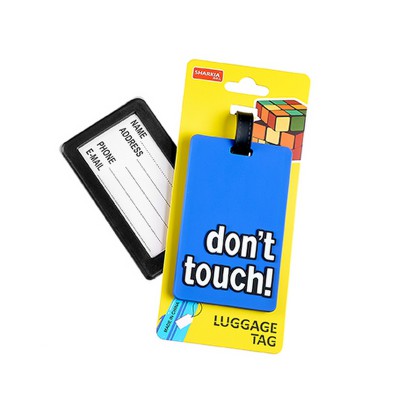 ΕΤΙΚΕΤΑ ΓΙΑ ΒΑΛΙΤΣΑ ''DON'T TOUCH!'' ΣΕ ΜΠΛΕ ΧΡΩΜΑ 6.5X10.5cm