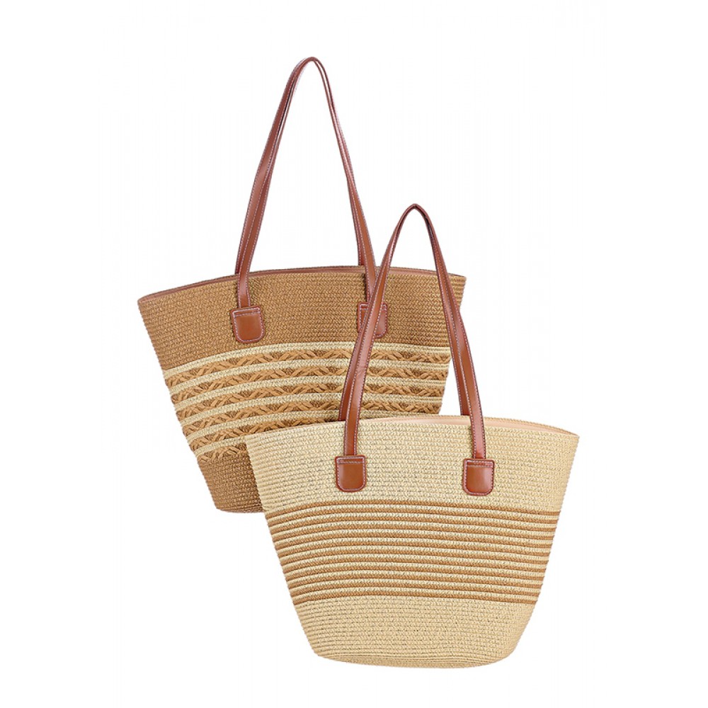 ΨΑΘΙΝΗ ΤΣΑΝΤΑ ΩΜΟΥ ΡΙΓΕ 44x28cm ΣΥΝΟΛΙΚΟ ΥΨΟΣ=56cm 2 ΣΧΕΔΙΩΝ 