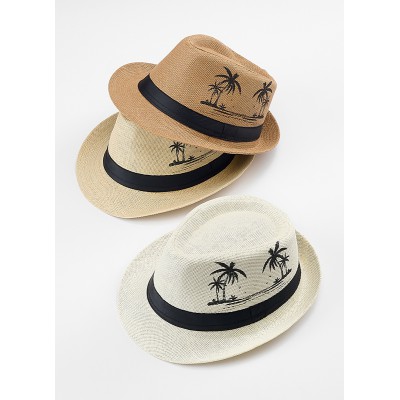 ΚΑΠΕΛΟ ΨΑΘΙΝΟ PANAMA ΜΕ ΦΟΙΝΙΚΕΣ 3 ΧΡΩΜΑΤΩΝ