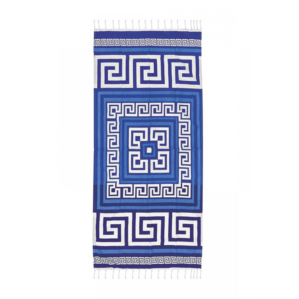 ΠΕΤΣΕΤΑ ΠΑΡΑΛΙΑΣ ΜΑΙΑΝΔΡΟΣ ΒΑΜΒΑΚΕΡΗ FOUTA 90X180cm 