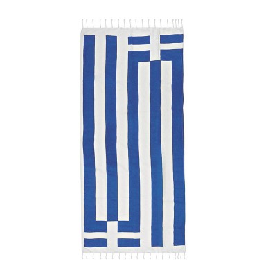 ΠΕΤΣΕΤΑ ΠΑΡΑΛΙΑΣ ΕΛΛΗΝΙΚΗ ΣΗΜΑΙΑ ΒΑΜΒΑΚΕΡΗ FOUTA 90X180cm