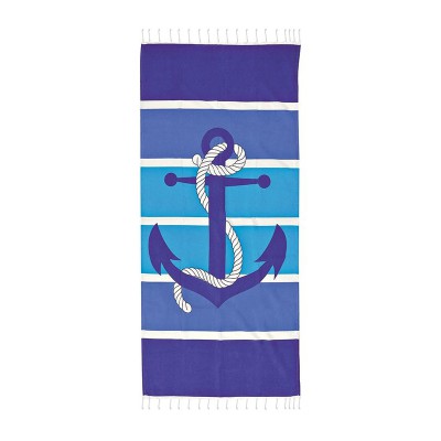 ΠΕΤΣΕΤΑ ΠΑΡΑΛΙΑΣ ΑΓΚΥΡΑ ΒΑΜΒΑΚΕΡΗ FOUTA 90X180cm