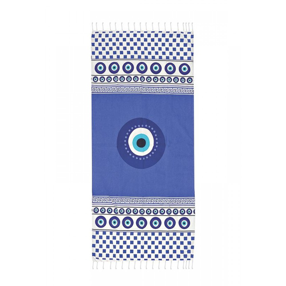 ΠΕΤΣΕΤΑ ΠΑΡΑΛΙΑΣ ΜΕ ΜΑΤΙΑ ΒΑΜΒΑΚΕΡΗ FOUTA 90X180cm 