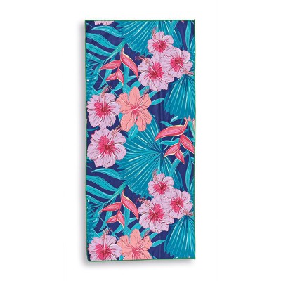 ΠΕΤΣΕΤΑ ΘΑΛΑΣΣΗΣ ΜΠΛΕ ΜΕ ΡΟΖ ΙΒΙΣΚΟΥΣ 160cm