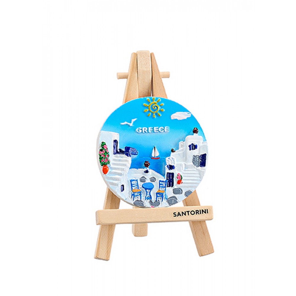 ΜΑΓΝΗΤΑΚΙ ΚΑΒΑΛΕΤΟ ΣΤΡΟΓΓΥΛΟ ΤΡΑΠΕΖΑΚΙ/ΗΛΙΟΣ GREECE  x  cm 