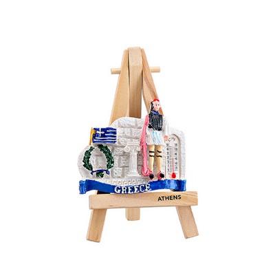 ΜΑΓΝΗΤΑΚΙ ΣΕ ΚΑΒΑΛΕΤΟ ΤΣΟΛΙΑΣ ΘΕΡΜΟΜΕΤΡΟ ''GREECE'' 12cm