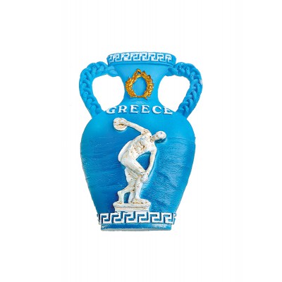 ΜΑΓΝΗΤΑΚΙ ΑΜΦΟΡΕΑΣ ΔΙΣΚΟΒΟΛΟΣ ''GREECE'' 5.5x8cm