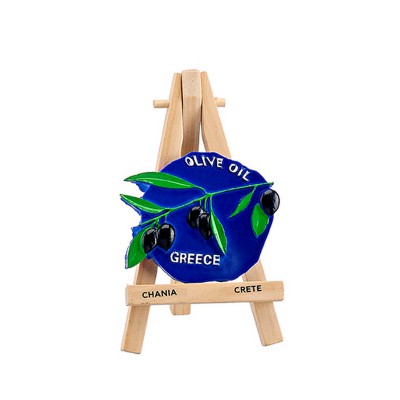 ΜΑΓΝΗΤΑΚΙ ΣΕ ΚΑΒΑΛΕΤΟ ΚΛΑΔΙ ΕΛΙΑΣ ''OLIVE OIL GREECE'' 12cm