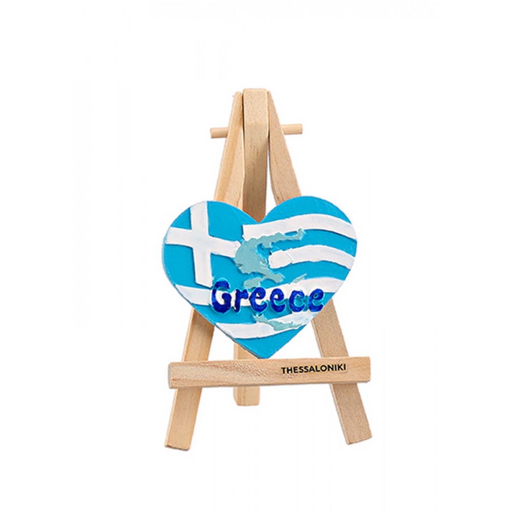 ΜΑΓΝΗΤΑΚΙ ΚΑΒΑΛΕΤΟ ΚΑΡΔΙΑ/ΣΗΜΑΙΑ GREECE  x  cm 