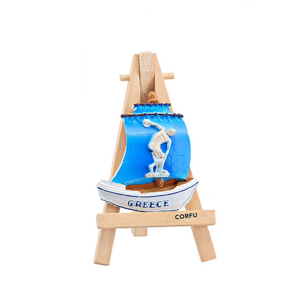 ΜΑΓΝΗΤΑΚΙ ΚΑΒΑΛΕΤΟ ΙΣΤΙΟΦΟΡΟ/ΔΙΣΚΟΒΟΛΟΣ GREECE  x  cm 